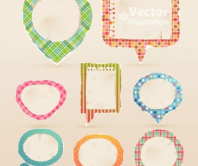 Set of cute Speech Bubbles vector 02