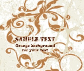 Drawing romantic floral vector background 05