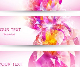 Colorful Halation banner vector 03