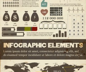 Set of Business infographics elements vector 01