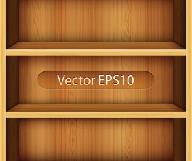 Wood Bookshelf elements vector 01