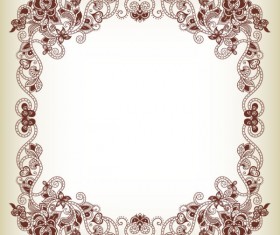 Elements of Floral Borders vector 01