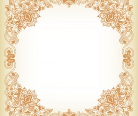 Elements of Floral Borders vector 03