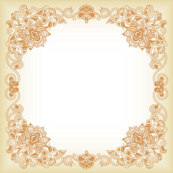 Elements of Floral Borders vector 03