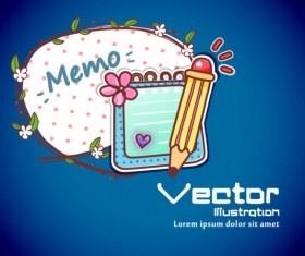 Set of cartoon elements Illustration vector 01