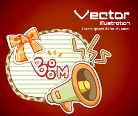 Set of cartoon elements Illustration vector 03