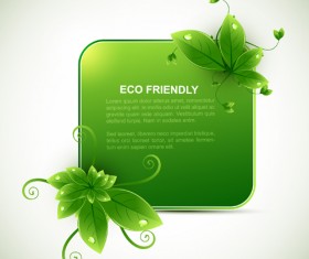 Eco design elements vector cards 01