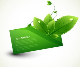 Eco design elements vector cards 02