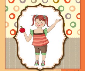 Healthy baby cards vector 04