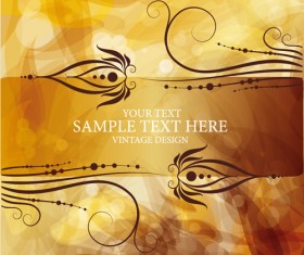 Abstract brown decorative background vector 02