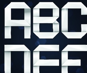 Elements of paper tape Alphabet letter vector 02