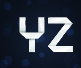 Elements of paper tape Alphabet letter vector 03