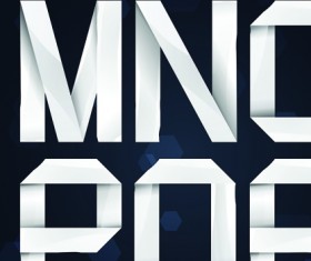 Elements of paper tape Alphabet letter vector 04