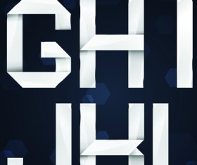 Elements of paper tape Alphabet letter vector 05