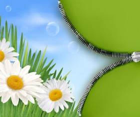 Spring green grass Background vector 05