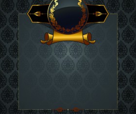 Black Golden ornate Backgrounds vector 01