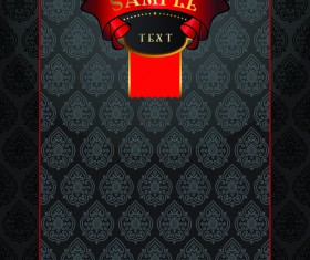 Black Golden ornate Backgrounds vector 02