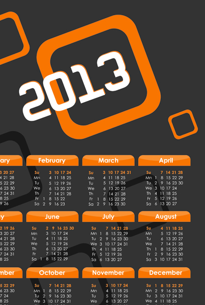 2013 calendars design elements vector 04