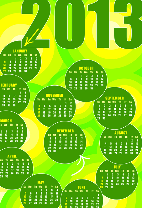 2013 calendars design elements vector 05