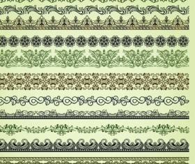 Set of Calligraphic vintage Borders and label vector 02