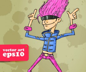 Funny Cartoon characters vector 04