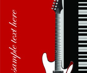 Music brochure Cover vector background 01