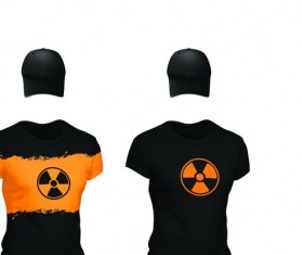Set of t-shirts and baseball caps elements vector 01