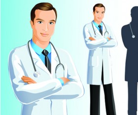 Doctor design elements vector 02