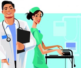 Doctor design elements vector 06