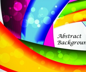 Elements of Abstract Colorful wave vector background 01