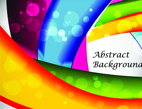 Elements of Abstract Colorful wave vector background 01