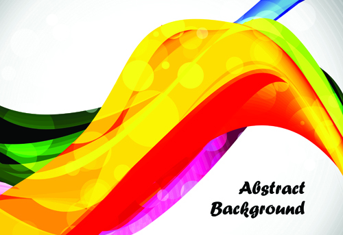 Elements of Abstract Colorful wave vector background 04