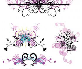 Elements of Violet Floral vector