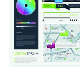 Set of Business infographics vector 03