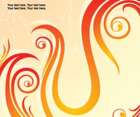 Set of Abstract Fire vector background 03