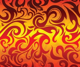 Set of Abstract Fire vector background 07
