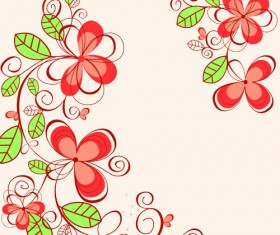 Set of Floral patterns elements vector 01