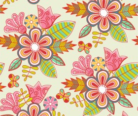 Set of Floral patterns elements vector 02