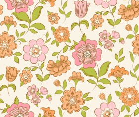 Set of Floral patterns elements vector 05