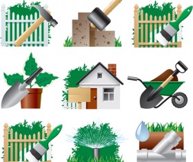Garden Tools Symbols vector
