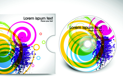 Abstract CD cover vector background 01