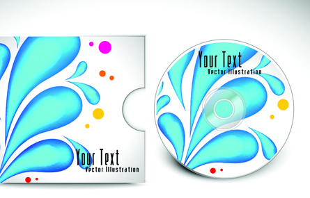 Abstract CD cover vector background 02 free download