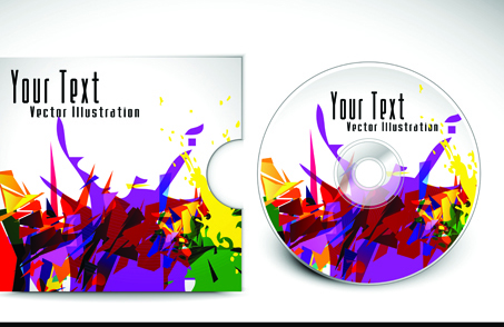 Abstract CD cover vector background 04