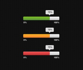 The progress bar design elements PSD