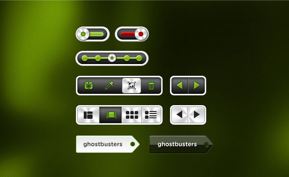 Creative Player buttons psd