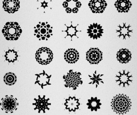 Set of decorative Pattern elements vector 01