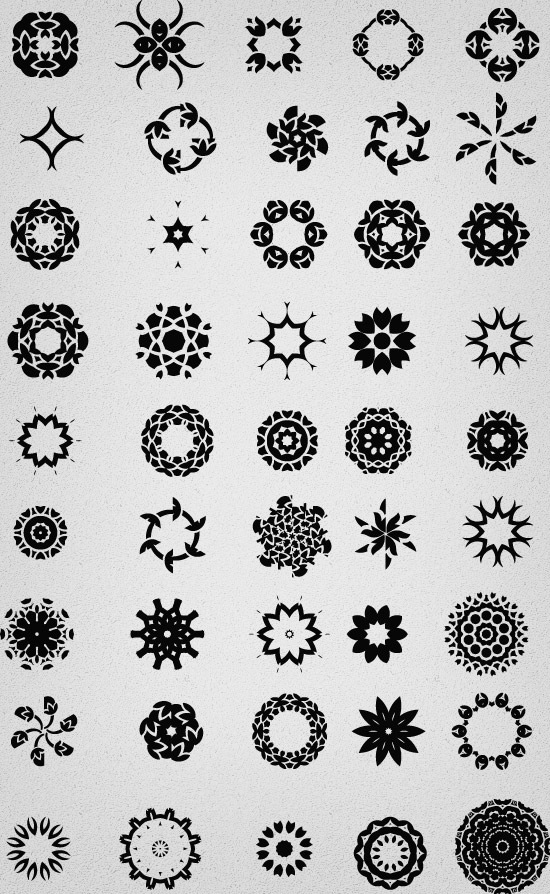 Set of decorative Pattern elements vector 01