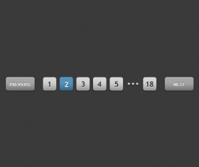 Elements of Website page Button PSD