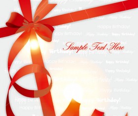 red ribbons Gift cover background vector