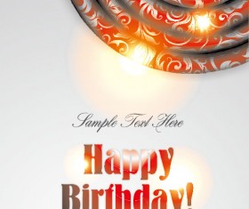 ornate Happy Birthday card background vector